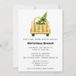 Convites Red Car Brunt Jante Árvore Dourada Castanho