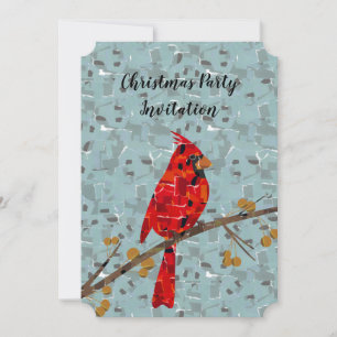 Convites Red Cardinal, a ave do Natal