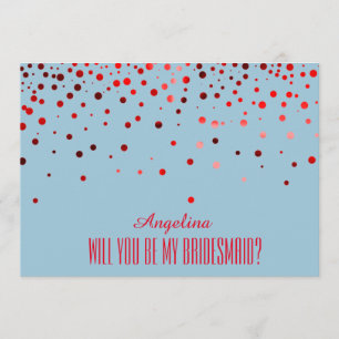 Convites Red Glitter, será minha dama de honra?