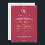 Convites Red Gold Mandala Hindu Wedding Invitation<br><div class="desc">Traditional Red and Gold Hindu Wedding Invitation with Mandala Design Celebrate your special day with this elegant red and gold Hindu wedding invitation, inspired by traditional Indian wedding colors and sacred symbolism. The design features a beautiful gold mandala pattern, representing unity, harmony, and eternal love. At the top of the...</div>