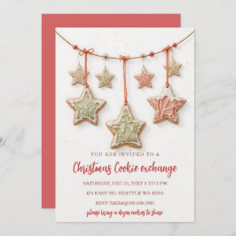 Convites Red Green Festive Cookie Exchange Christmas Party