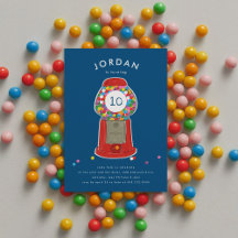 Red Gumball Machine Candy Bubble Gum Aniversário