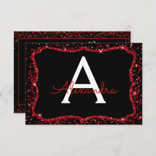 Convites Red Heart Glitter Sparkle Doce Dezesseis Aniversár