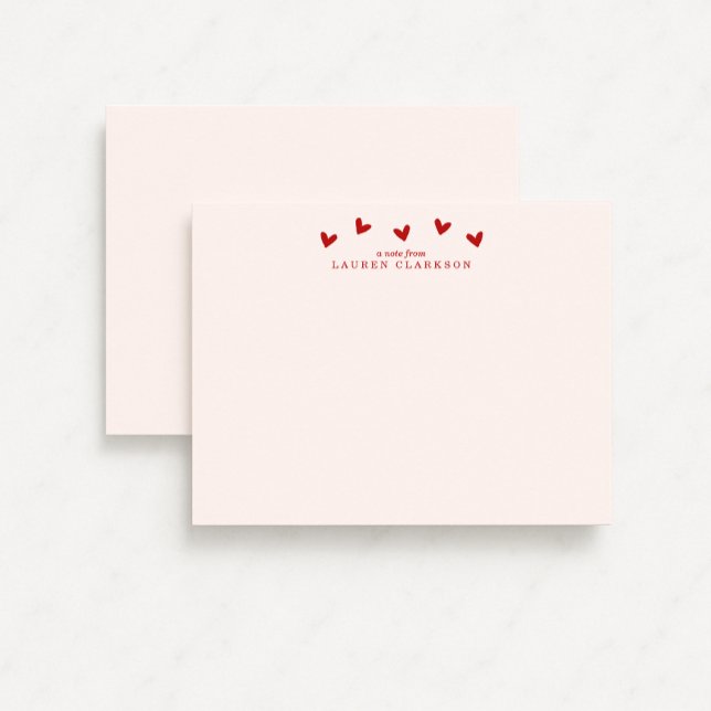 Convites Red Hearts Valentine’s Day Note Card (Criador carregado)