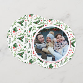 Convites Red Holly deixa Feriado de Foto da Família Natal