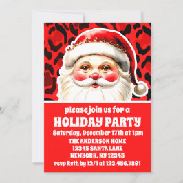 Convites Red Lepard Imprima Retros Festa de Natal