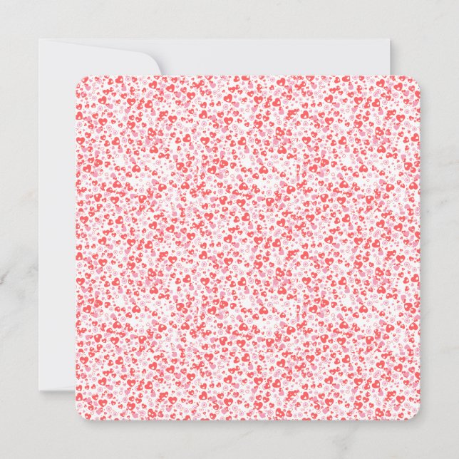 Convites Red Love Hearts – Valentine Collection (Frente)