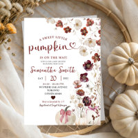 Red Marsala Pumpkin Autumn Wilflower Chá de fralda