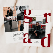 Red Modern Bold Class of 2024 Graduation