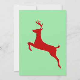 Convites Red Nose Reindeer Christmas Folded Greeting Card