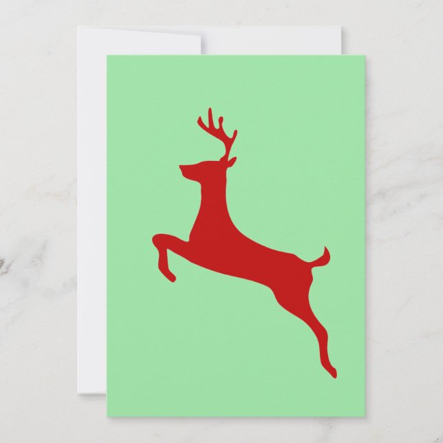 Convites Red Nose Reindeer Christmas Folded Greeting Card (Frente)