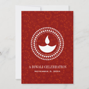 Convites Red Paisley Diwali
