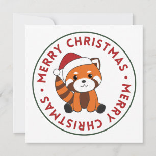 Convites Red Panda Christmas Snow Winter Animals Pandas Inv