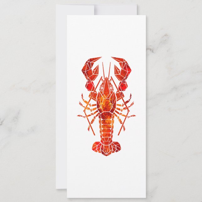 Convites Red polygonal lobster (Frente)