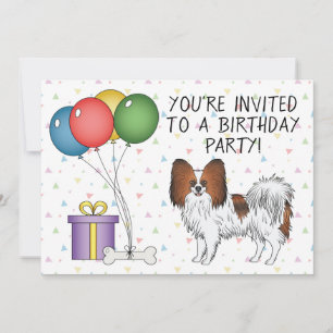 Convites Red Sable Papillon - Cachorro Feliz E Bonito - Ani