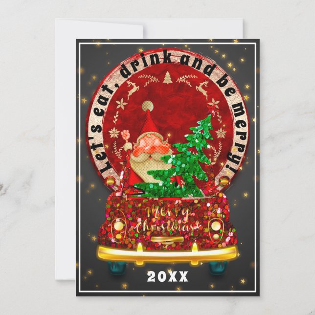 Convites Red Truck Felry Natal Brunch Janta Papais noeis Di (Verso)