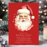 Convites Red Vintage Retro Santa Claus Festa de Natal<br><div class="desc">Convide seus convidados para uma festa festiva com este Convite de festas de Natal Red Vintage Retro Santa Claus. Apresentando um belo e vítreo Papai noel de aquarelas, este clássico design expele encanto e sofisticação. Perfeito para uma reunião de feriados, o convite permite personalizar com os detalhes do evento, criando...</div>