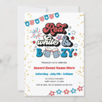 Red White e Boozy 4 de julho Adulto do Partido