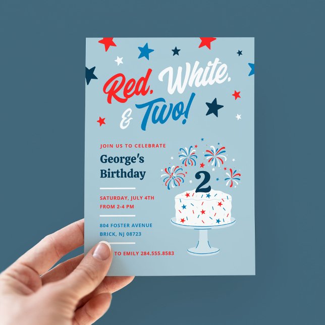 Convites Red White e Dois segundos aniversários (Criador carregado)