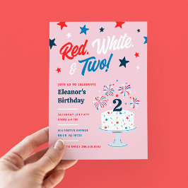 Convites Red White e Dois segundos aniversários