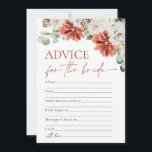 Convites Red Winter Christmas Advice for the Bride Game<br><div class="desc">Red Winter Christmas Advice for the Bride Game</div>