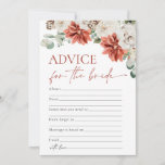 Convites Red Winter Christmas Advice for the Bride Game<br><div class="desc">Red Winter Christmas Advice for the Bride Game</div>