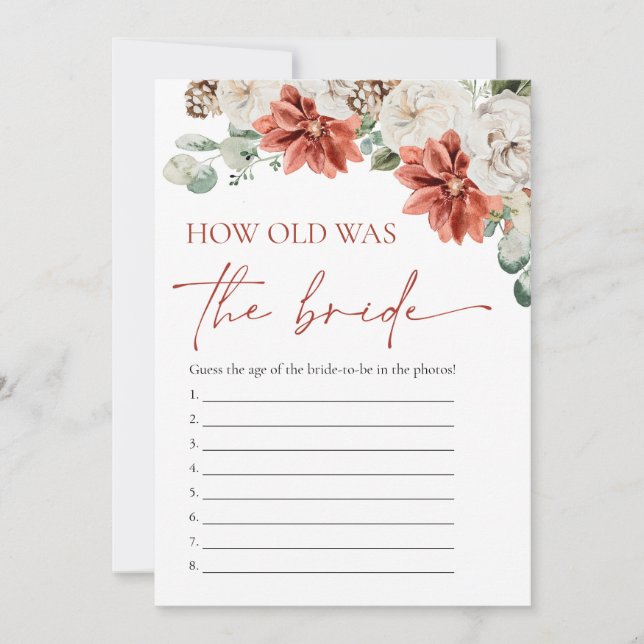 Convites Red Winter Christmas Quantos anos tinha o jogo da  (Frente)