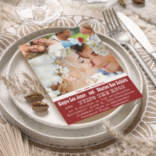 Convites Red Your Photo Wedings Invtions