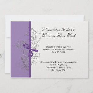 Convites Redemoinho Prateado Roxo Violeta Branco Casamento 