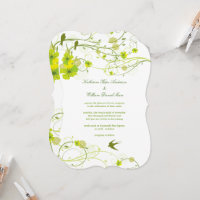 Redemoinhos de Hibisco Verde e Andorinhas Casament