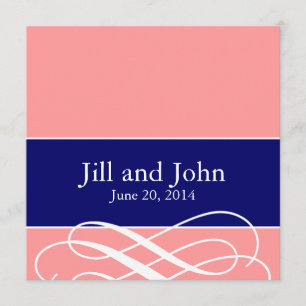 Convites Redemoinhos modernos que Wedding azuis marinhos do