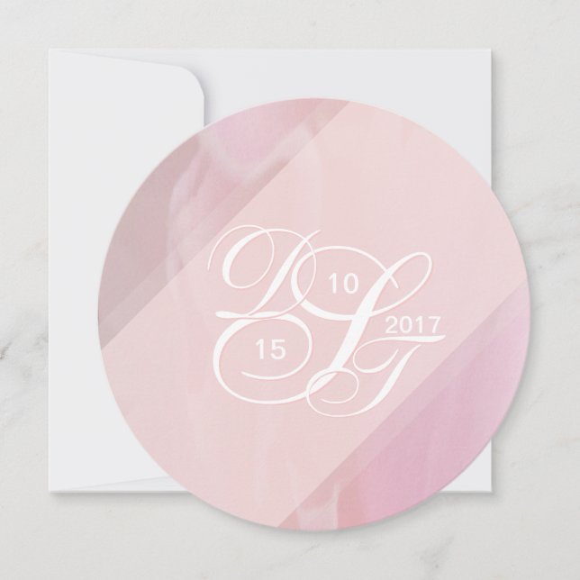 Convites Redondos para Blush Orchid (Frente)