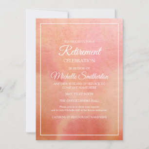 Convites Redução da Aquarela de Coral Rosa Elegante