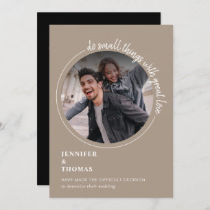 Convites Reduzindo micro Casamento Anunciando areia do dese