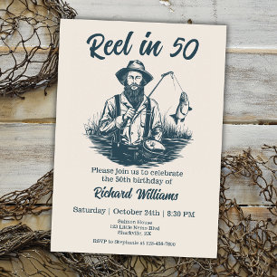 Convites Reel em 50 pescadores de Vintage no lago 50º anive