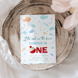 Convites Reel no primeiro aniversario de pesca divertida