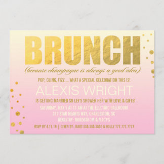 Convites Refeição matinal 311 porque Champagne Ombre