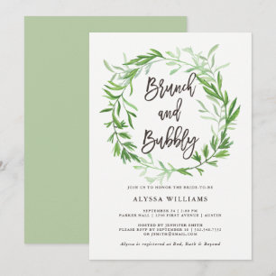 Convites Refeição matinal botânica da grinalda das folha