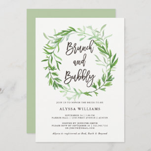 Convites Refeição matinal botânica da grinalda das folhas e