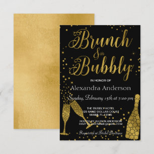 Convites Refeição matinal e vidros borbulhantes de