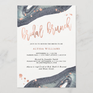 Convites Refeição matinal nupcial cinzenta cor-de-rosa do