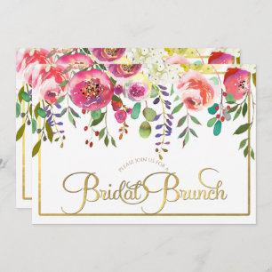 Convites Refeição matinal nupcial moderna das flores