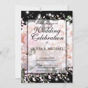 Convites Refeições brancas e negras romanas hidrangas como