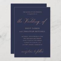 Refinado | Caligrafia de Casamento Dourado Faux Ro