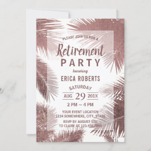 Convites Reforma da Praia de Palm Dourado, Rosa Moderno Tro