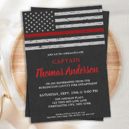 Convites Reforma do Bombeiro Thin Red Line