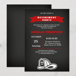 Convites Reforma do Bombeiro Vermelho e Negro  