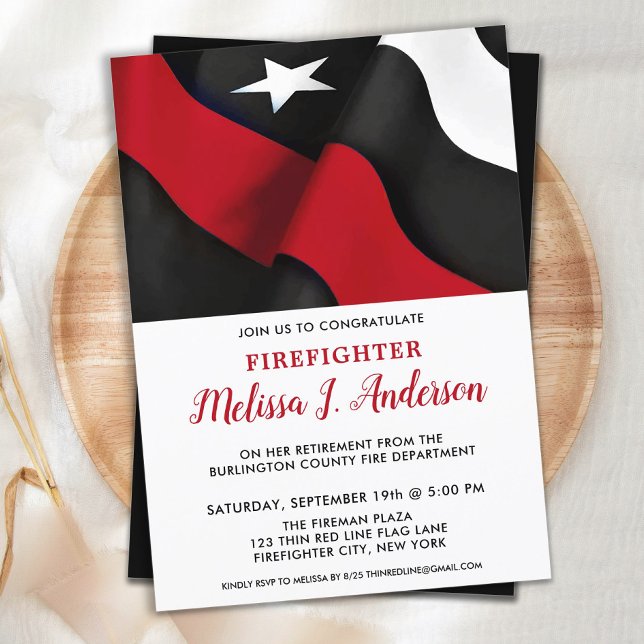 Convites Reforma Personalizada de Bombeiros da Linha Vermel (Criador carregado)