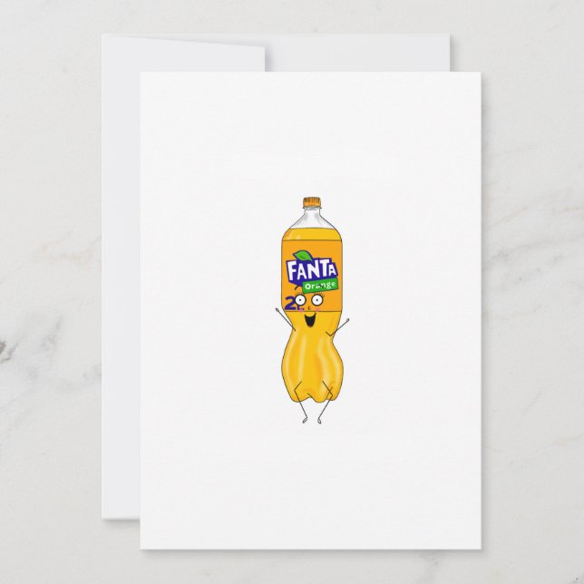 Convites Refrigerante laranja fantástico personalizado (Frente)