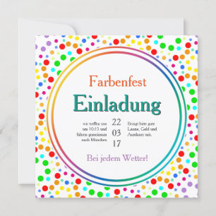Convites Regenbogen Einladung